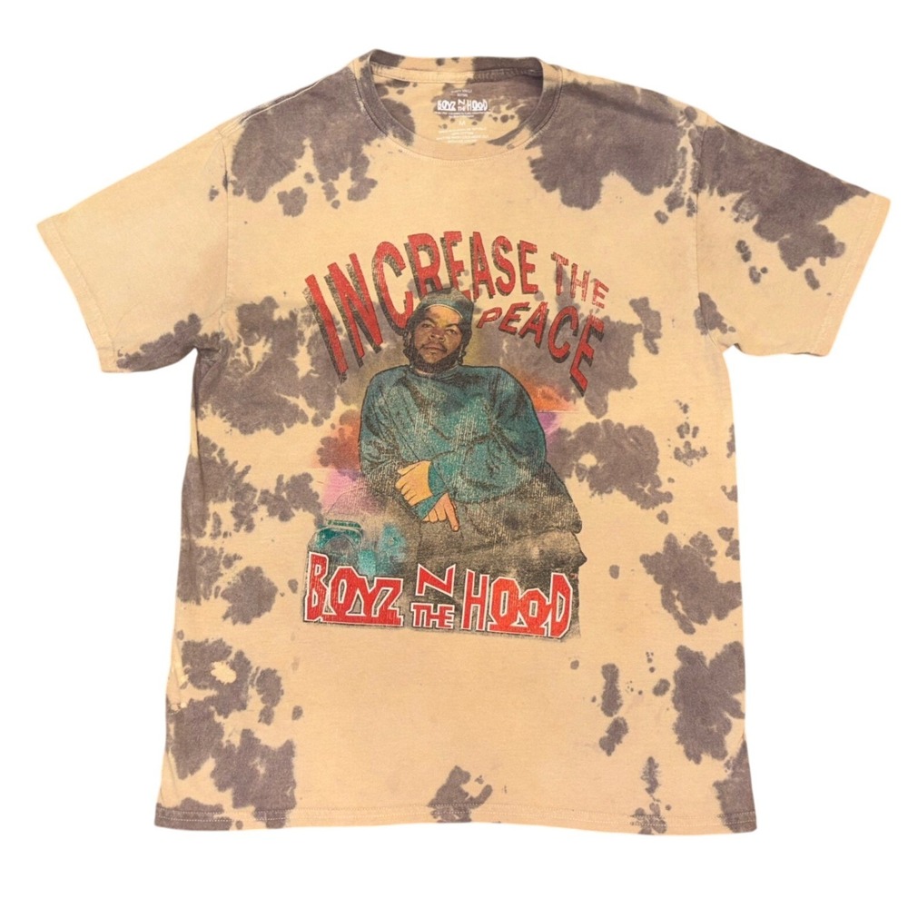 Boyz N The Hood T Shirt Unisex Medium Brown Tie Dye Increase The Peace Ice Cube